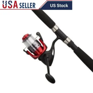 8ft Big Game Fishing Rod Reel Combo Lightweight Durable Fiberglass Spinning Pole Corrosion Resistant Mono Line Smooth Casting