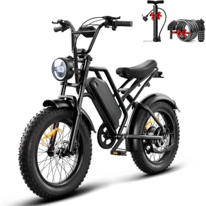 1500W Moped Style Electric Bike Adult eBikes - 48V 18Ah Removable Battery 60+ Mile 32MPH Top Speed