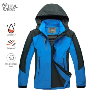 TRVLWEGO Camping Hiking Jacket Men Autumn Outdoor Sports Coats